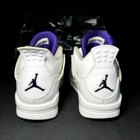 Nike Air Jordan 4 Retro GS Purple Metallic 2020 Men's Shoes - Size 5 - Picture 6 of 9